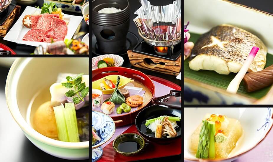 厳選旬素材を活かした本格創作日本料理をお部屋にてごゆっくりお愉しみいただけます。