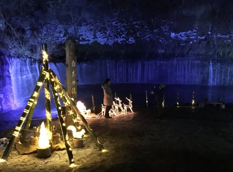 白糸の滝ライトアップ