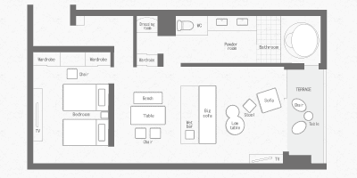 フォレストテラススイート　間取り図