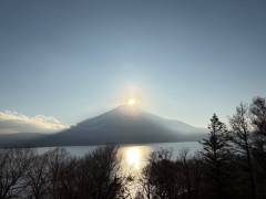 客室にて撮影　富士山