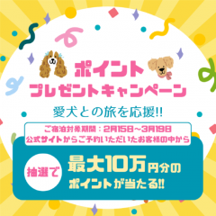 ワンダフルキャンペーン　愛犬との旅を応援♪