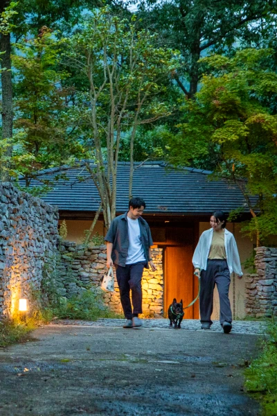 愛犬と散歩